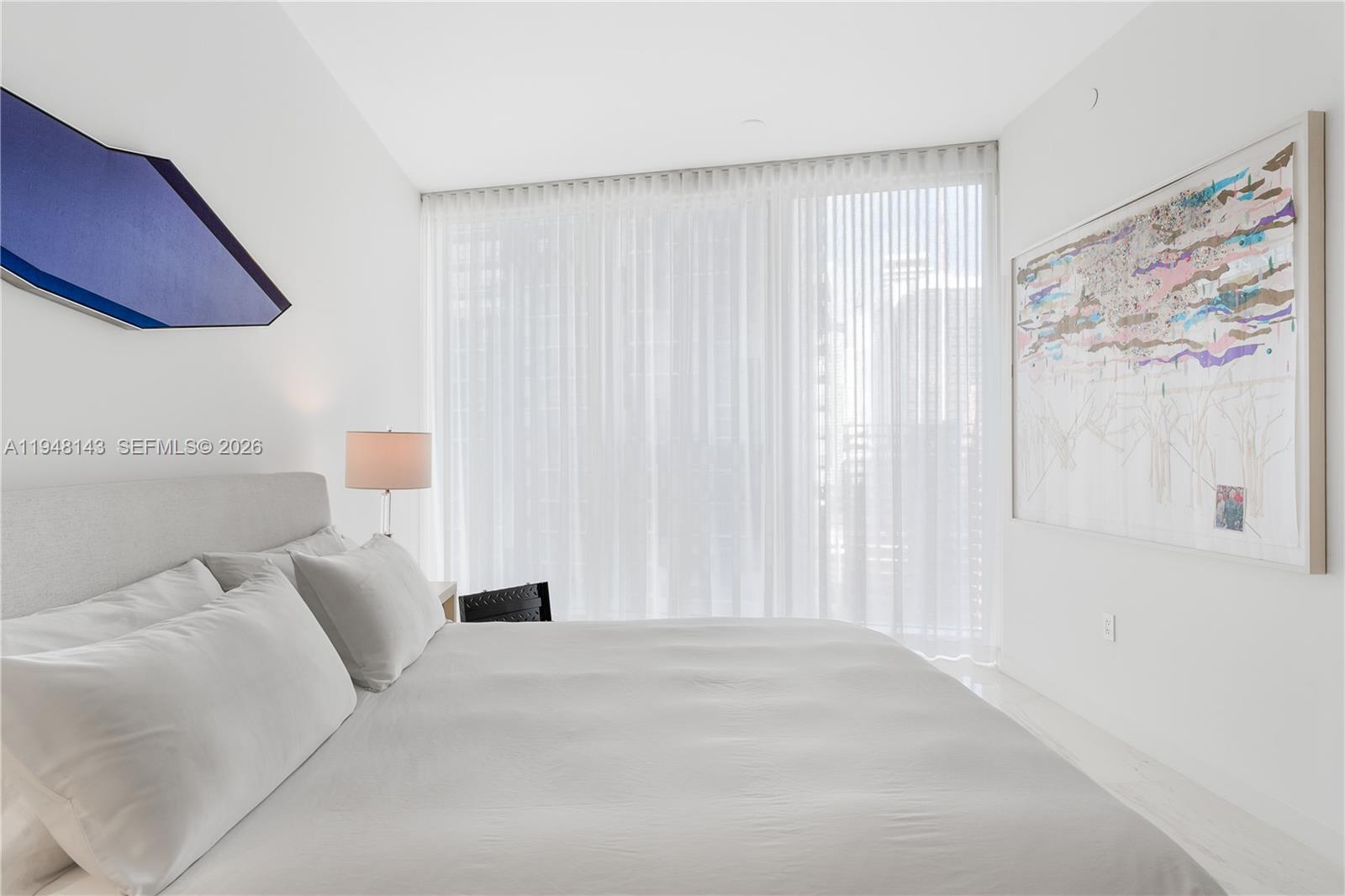 300 Biscayne Blvd Way, Unit 2102 Miami, FL 33131 - Photo 41 of 80 a view of a bedroom with furniture and a window