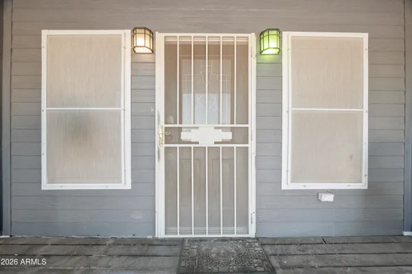 a view of front door