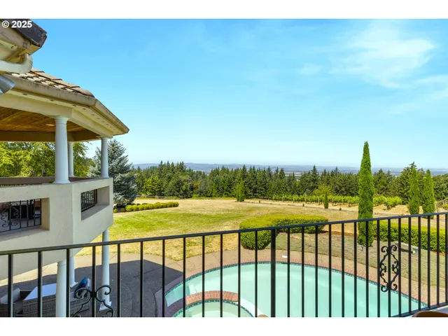 a view of outdoor space with swimming pool