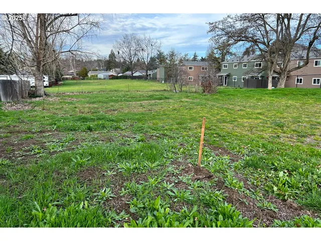 a backyard of a house with lots of green space
