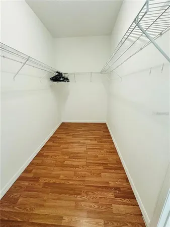 a view of a room with empty racks