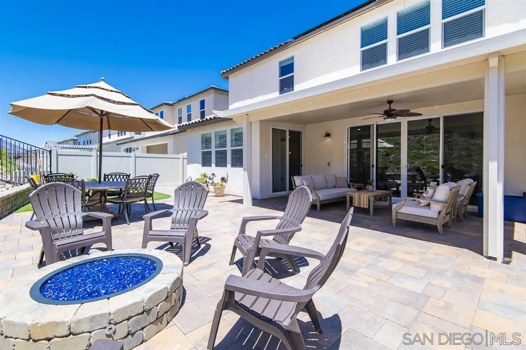 8828 Weston Road Santee, CA 92071 - Photo 10 of 25 a view of a patio with table and chairs under an umbrella