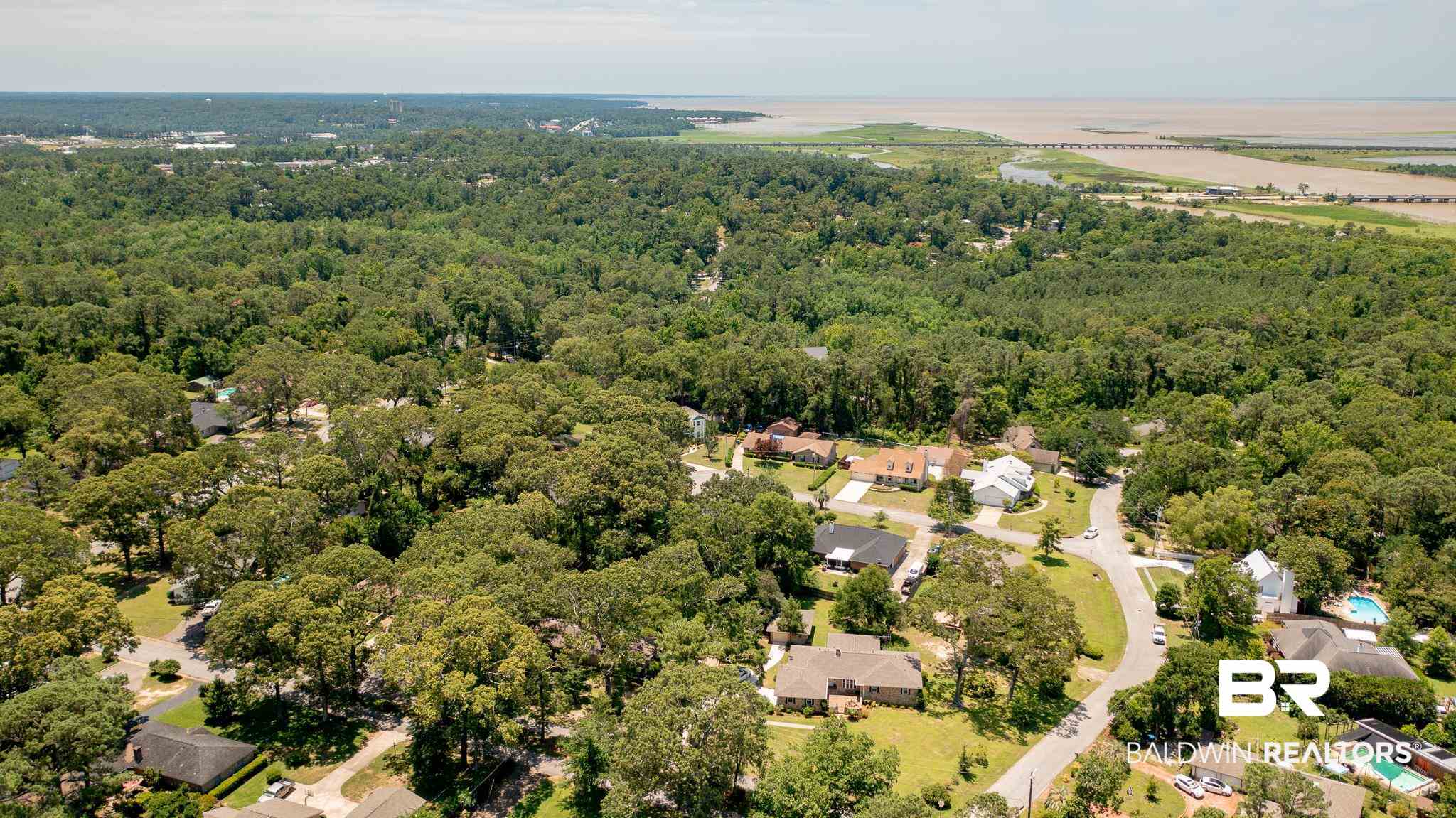 8 Signal Hill Road Daphne, AL 36527 - Photo 36 of 37 Aerial View to Mobile Bay