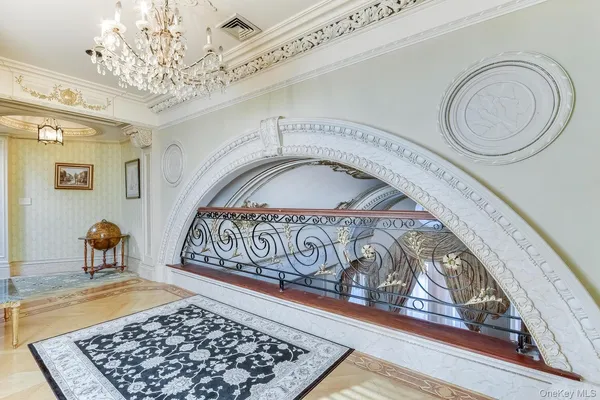 a view of a door and a window