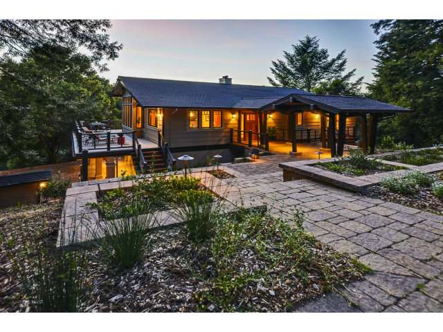 240 Gillette Road Aptos, CA 95003 - Photo 1 of 24 a view of a house with a swimming pool and a yard