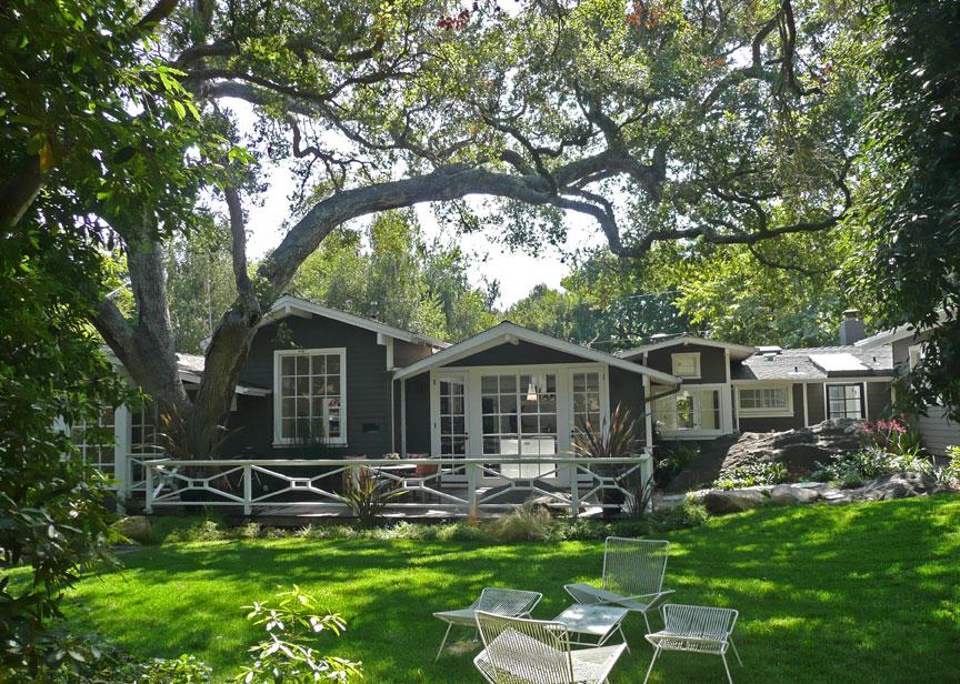 2860 East Valley Road Montecito, CA 93108 - Photo 13 of 14 a backyard of a house with yard table and chairs