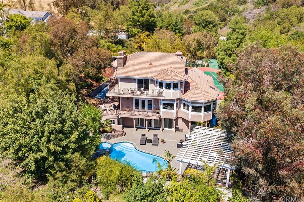 10282 Ambervale Lane North Tustin, CA 92705 - Photo 49 of 50 aerial view of a house with a big yard and large trees