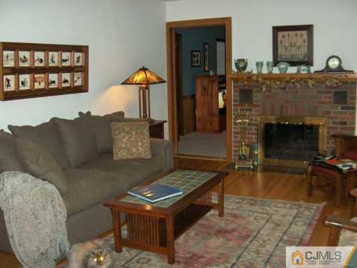 1049 Canal Road Princeton, NJ 08540 - Photo 3 of 6 a living room with furniture a table and a fireplace