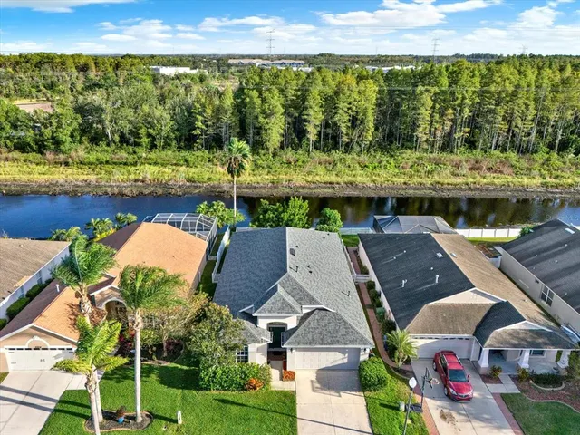 an aerial view of multiple house