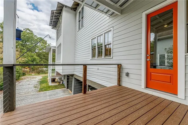 a view of outdoor space and deck