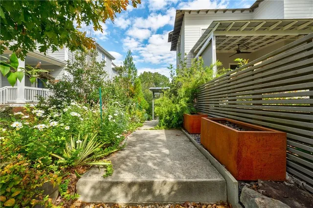 a view of a backyard with of the house