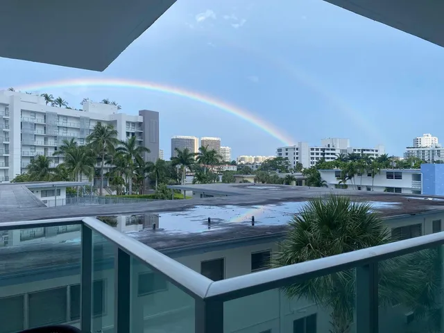 a view of a terrace with a bench