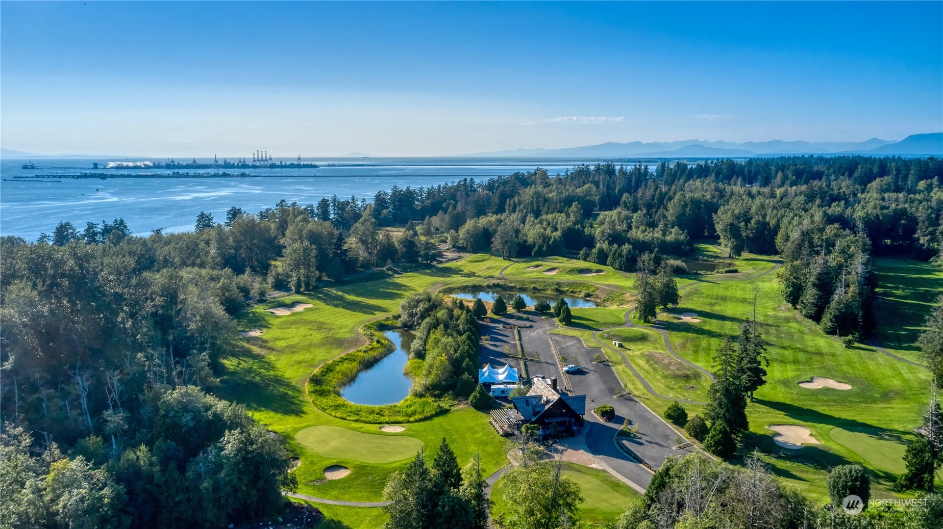11-lot Rex Street Point Roberts, WA 98281 - Photo 6 of 7 an aerial view of a houses with a swimming pool