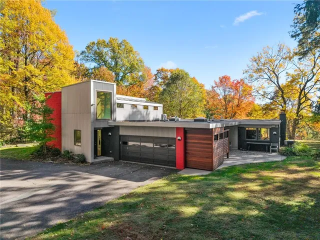 a view of a backyard with a garden