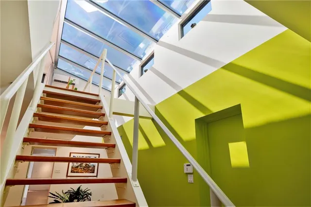 a view of a staircase