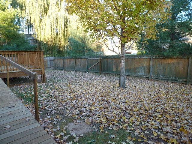 349 Sango Road Clarksville, TN 37043 - Photo 18 of 20 Back Yard with Privacy Fence surrounded by mature trees