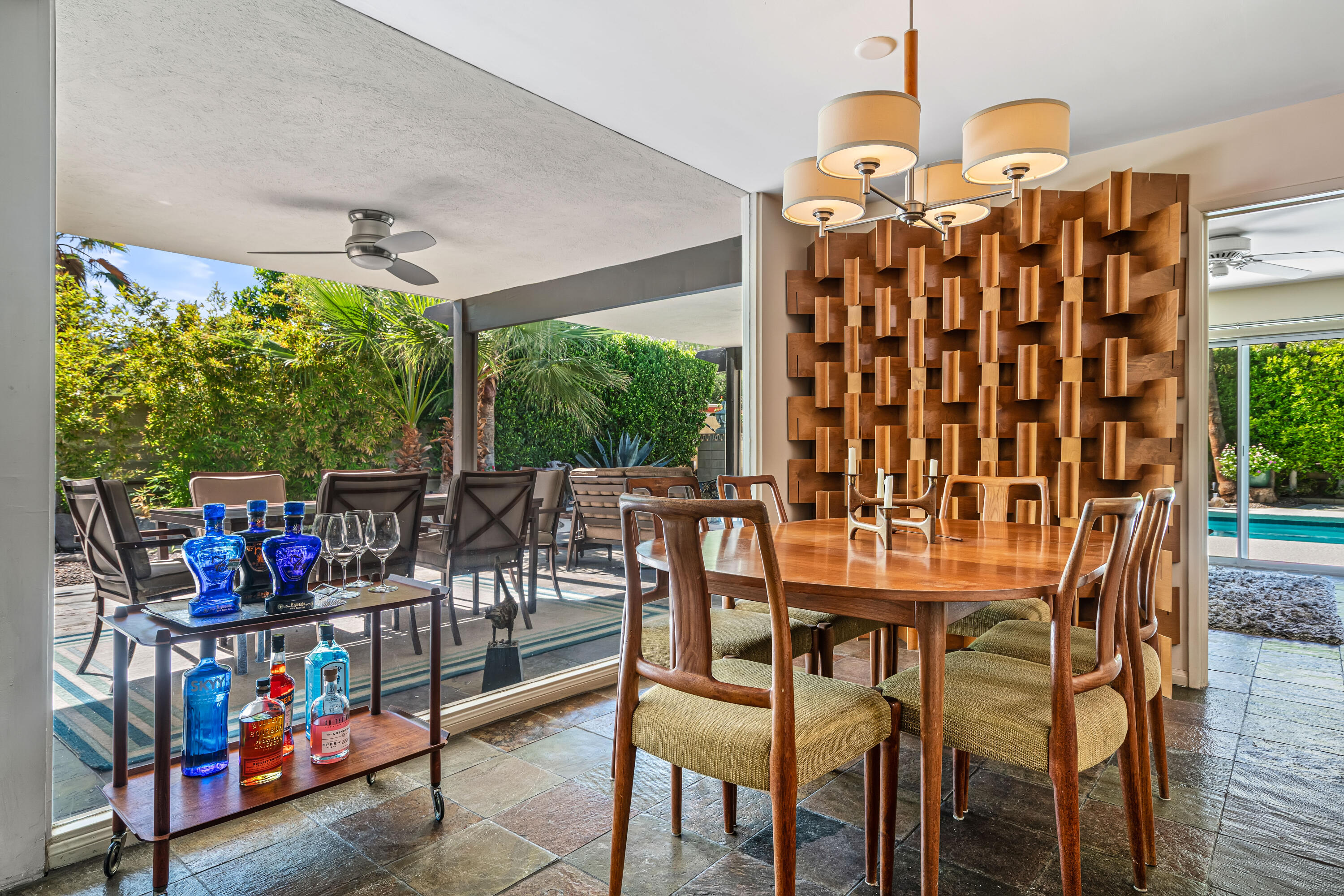 823 San Lucas Road Palm Springs, CA 92264 - Photo 18 of 71 a view of a dining room with furniture window and outside view