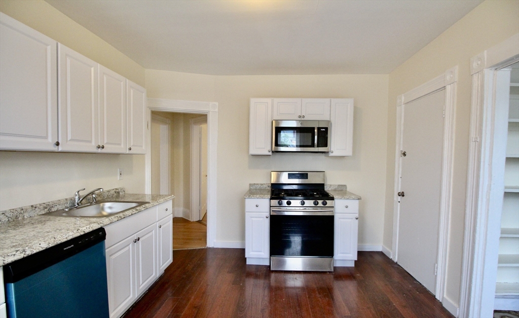 40 Forest Street, Unit 3 Boston, MA 02119 - Photo 6 of 20 a kitchen with a stove a sink and a microwave