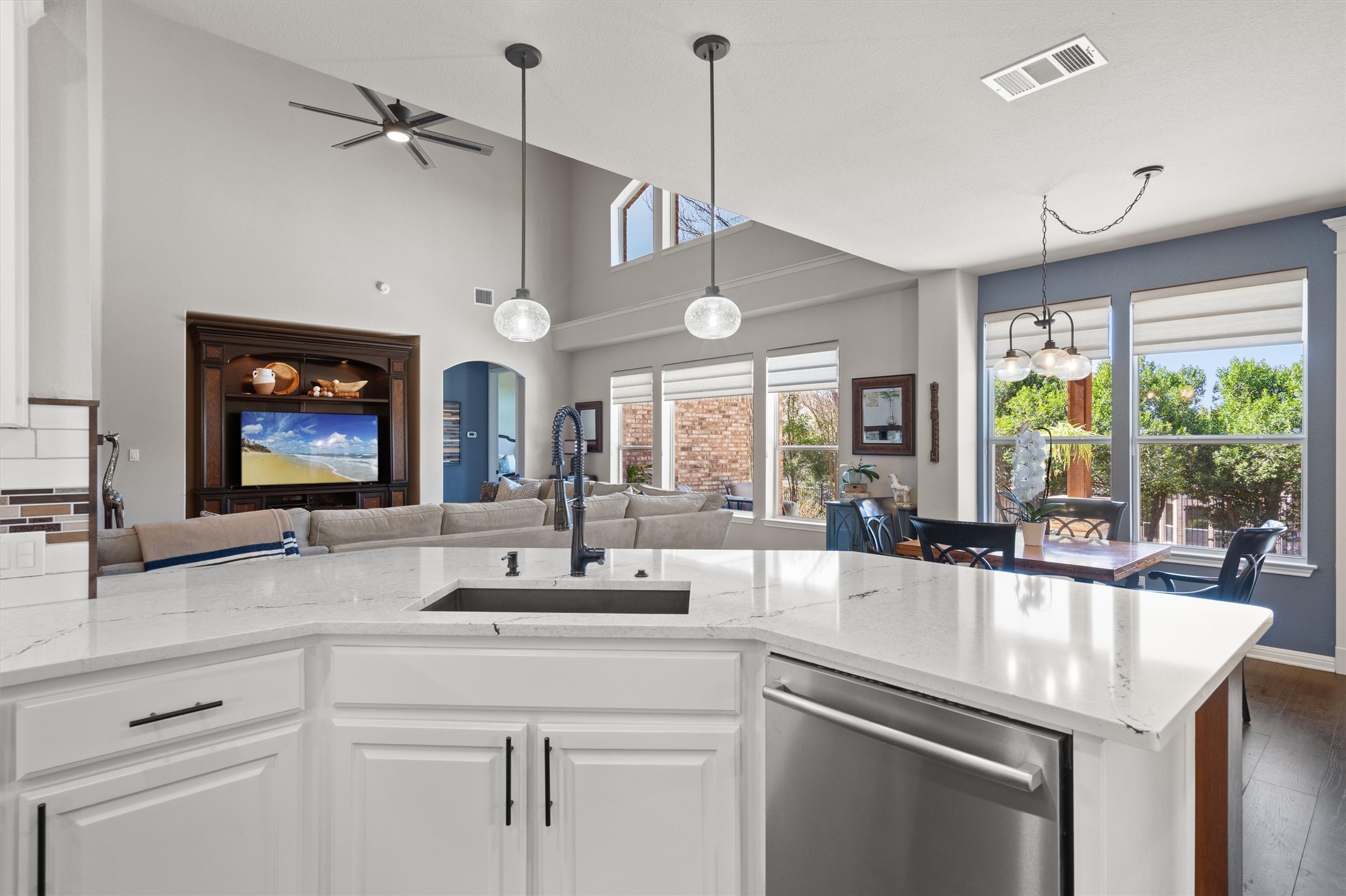 3105 Castellano Way Cedar Park, TX 78613 - Photo 17 of 40 More updates include high end stainless steel appliances, sinks, faucets. Great space for cooking and watching the game!