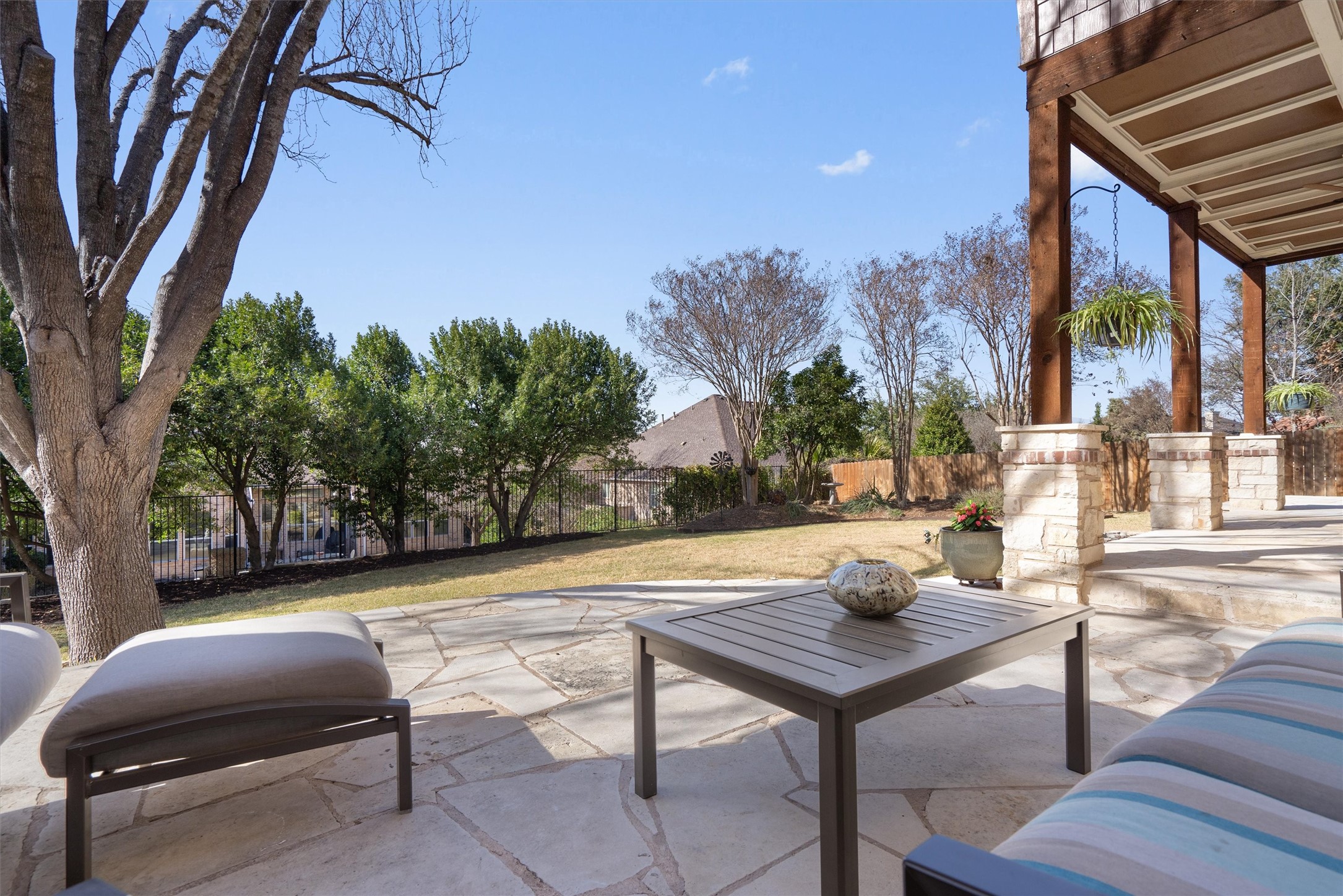 3105 Castellano Way Cedar Park, TX 78613 - Photo 36 of 40 inviting outdoor living area to sit in and take in those quiet moments.