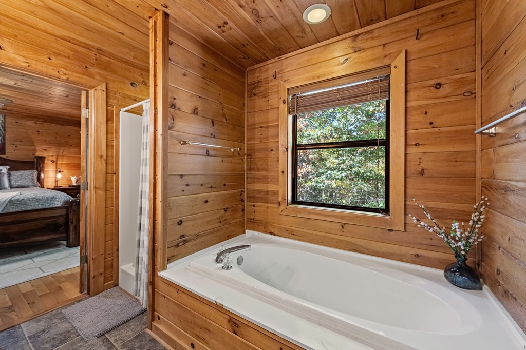 196 Ethan Wilson Way Morganton, GA 30560 - Photo 45 of 66 a bathroom with a tub a sink and a shower