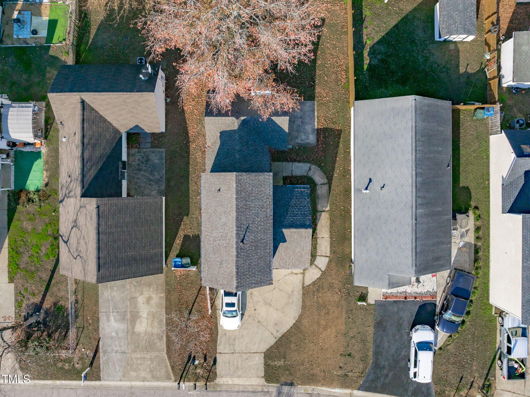 605 Stratton Way Durham, NC 27704 - Photo 38 of 46 an aerial view of a house with outdoor space