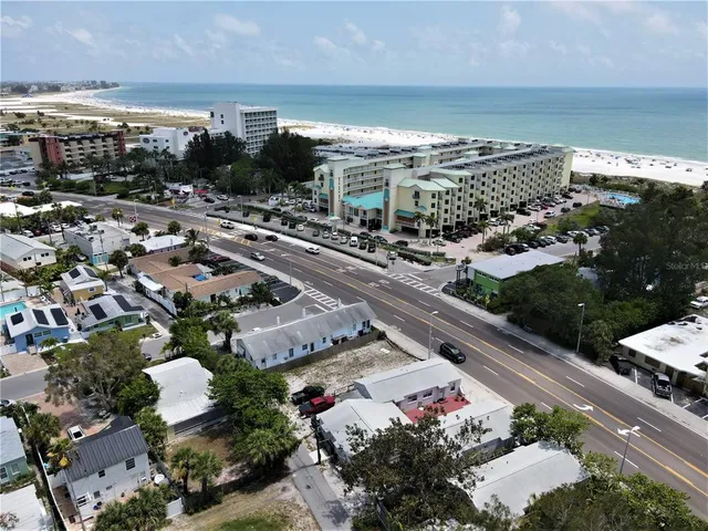 an aerial view of a city
