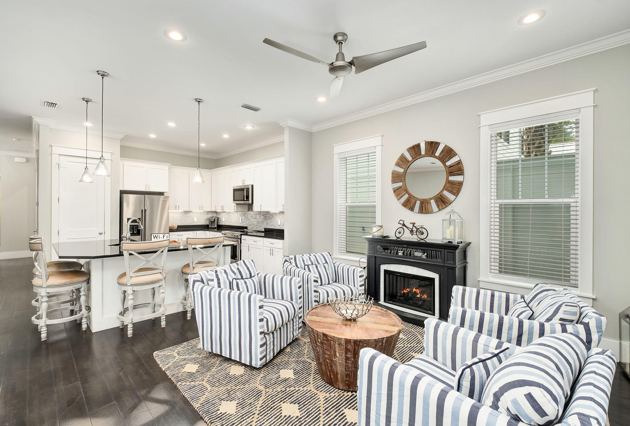 2846 South County Highway 395 Santa Rosa Beach, FL 32459 - Photo 11 of 19 a living room with furniture fireplace and a window