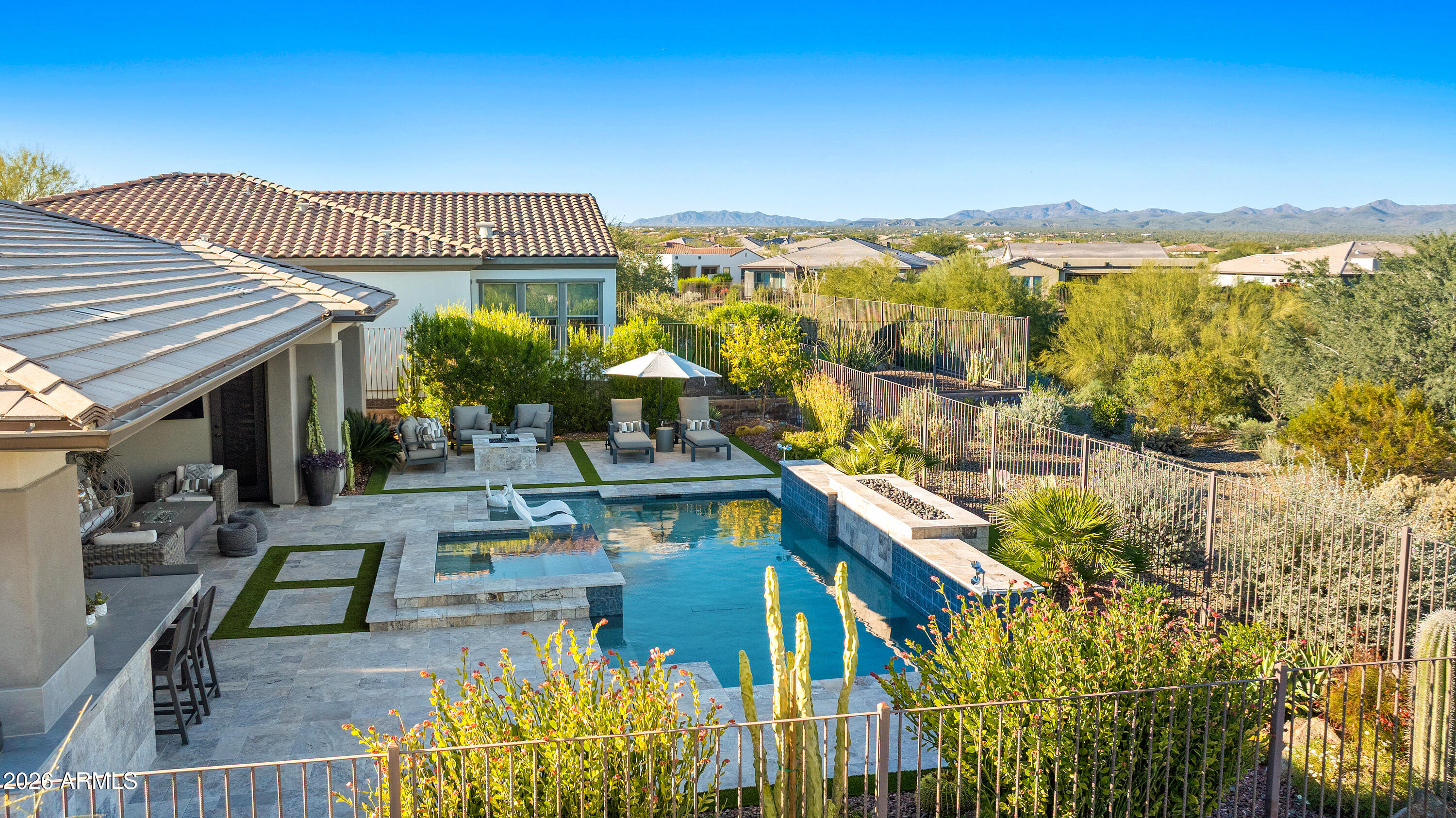 28803 North Sandal Court Rio Verde, AZ 85263 - Photo 50 of 85 a view of a swimming pool with seating area