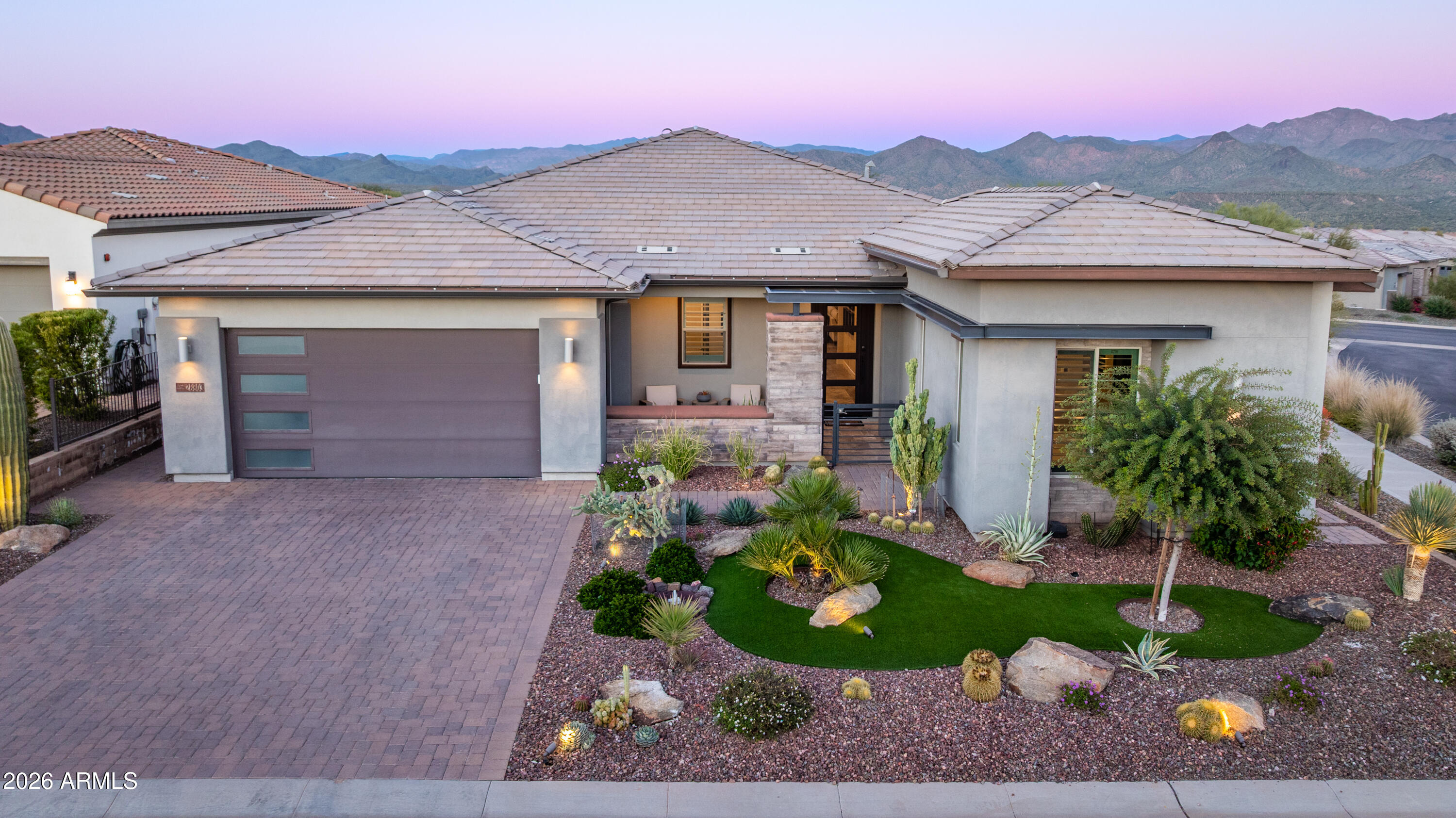 28803 North Sandal Court Rio Verde, AZ 85263 - Photo 68 of 85 a front view of a house with garden