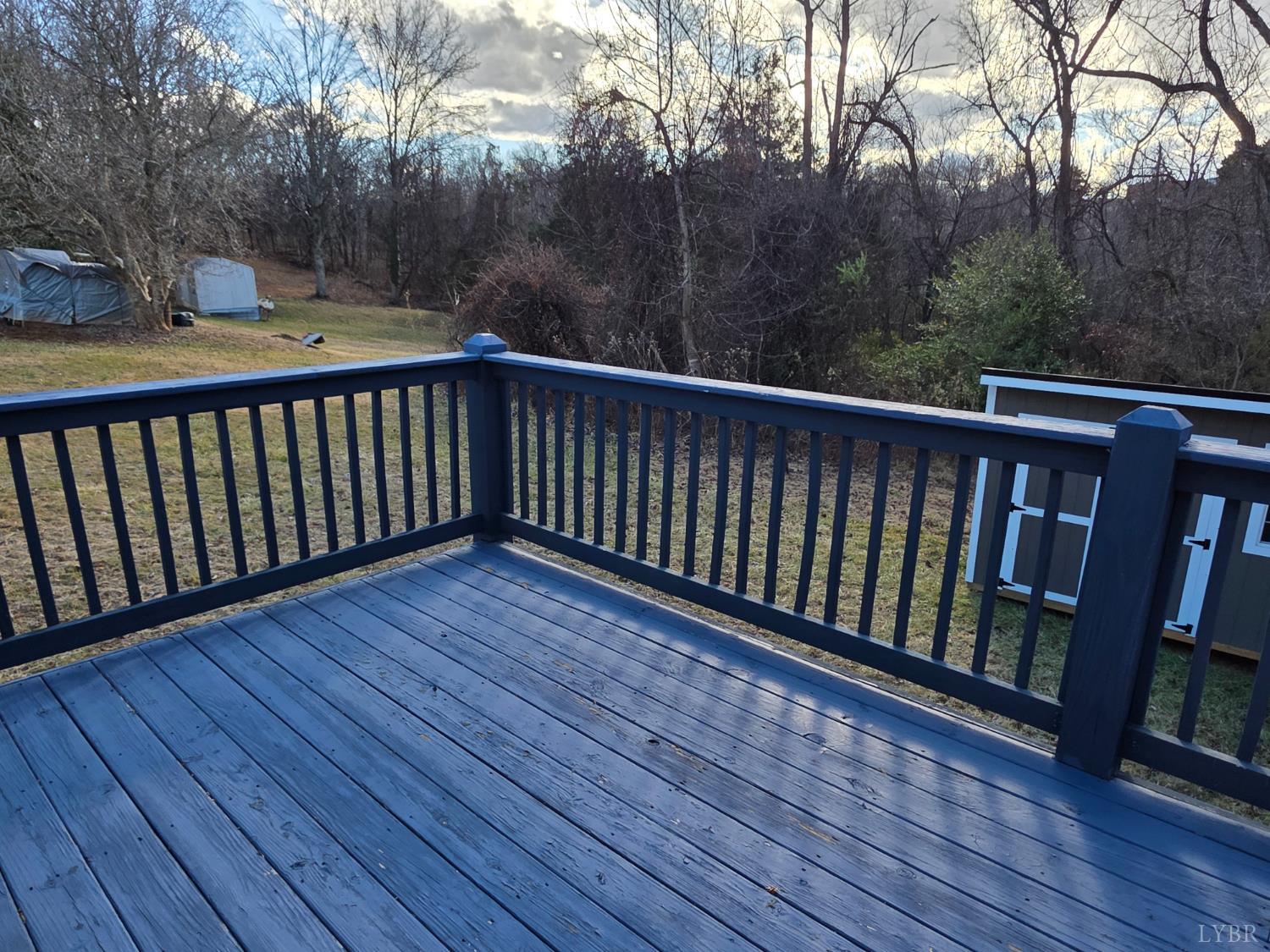 424 Patrick Street Lynchburg, VA 24501 - Photo 23 of 30 a balcony with wooden floor and trees in the back