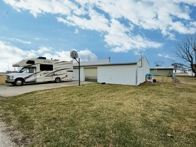 a backyard of a house
