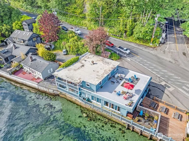 an aerial view of a city