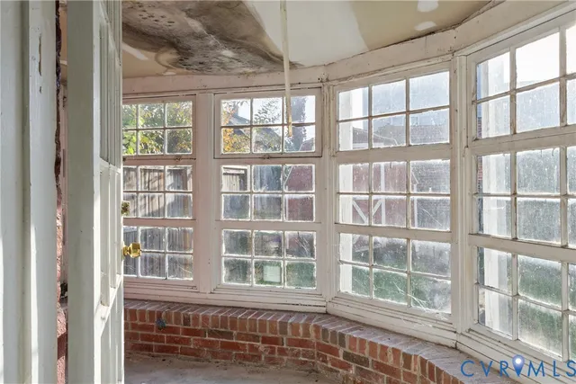 a view of a building from a window