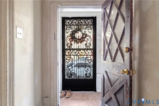 a view of front door