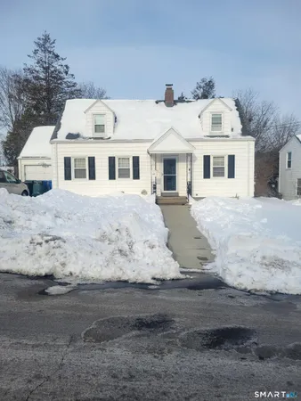 a front view of white house