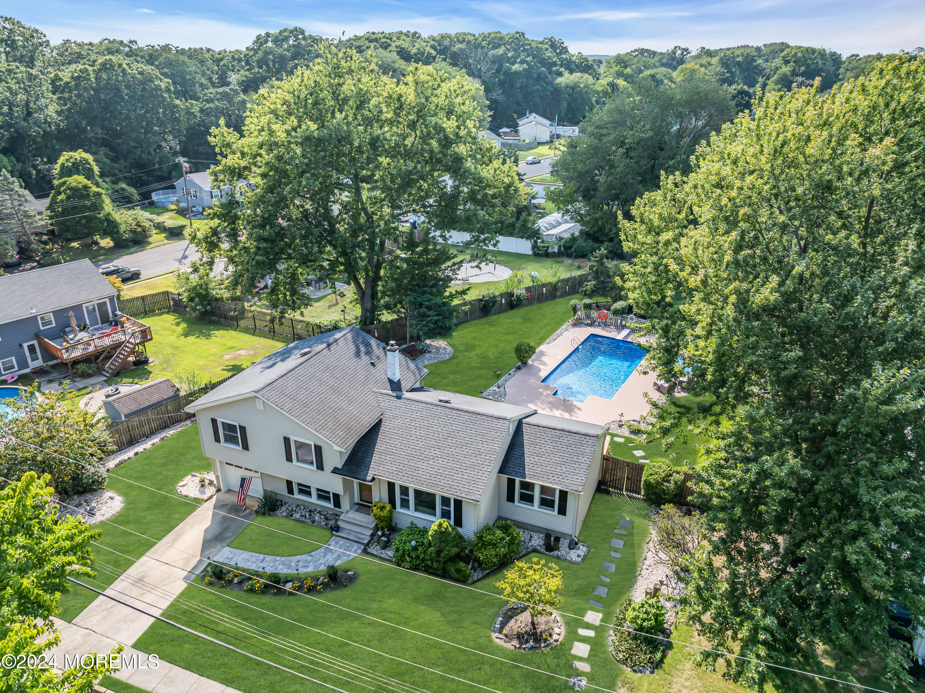 111 Remsen Mill Road Neptune Township, NJ 07753 - Photo 71 of 80 an aerial view of a house with a garden