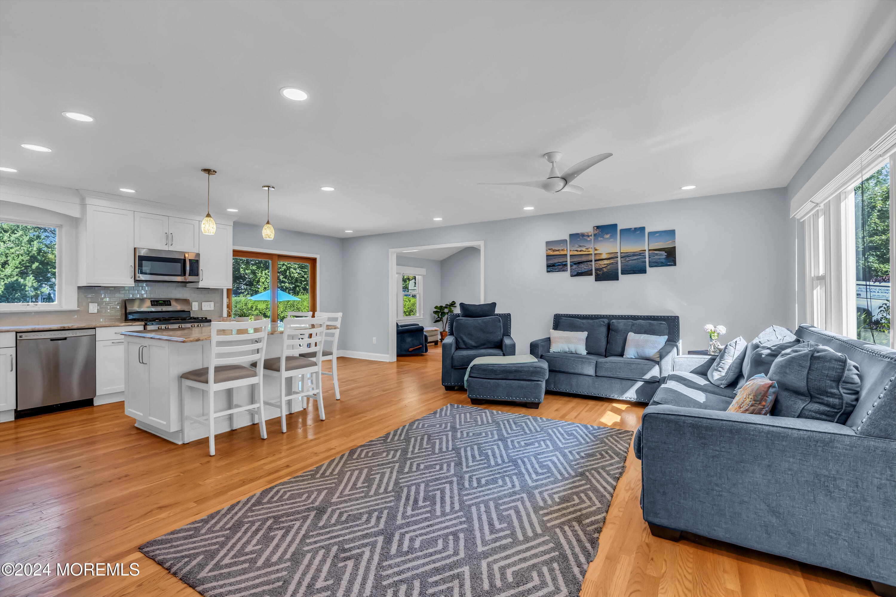 111 Remsen Mill Road Neptune Township, NJ 07753 - Photo 8 of 80 a living room with furniture kitchen and a wooden floor