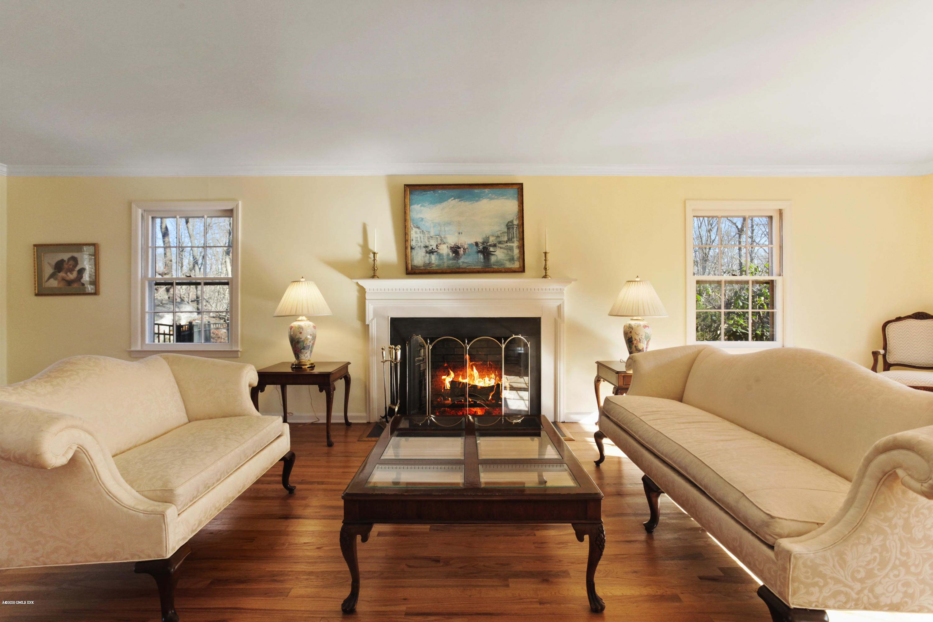 31 Horseshoe Road Cos Cob, CT 06807 - Photo 4 of 34 living room facing fireplace best