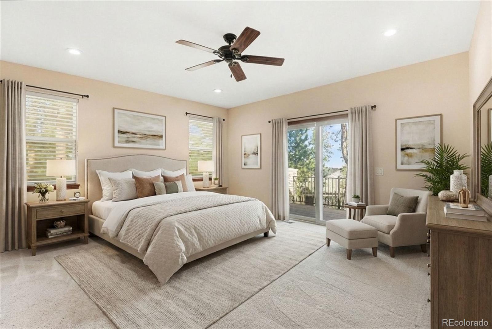 7936 Monarch Road Larkspur, CO 80118 - Photo 9 of 24 a bedroom with a large bed and a window