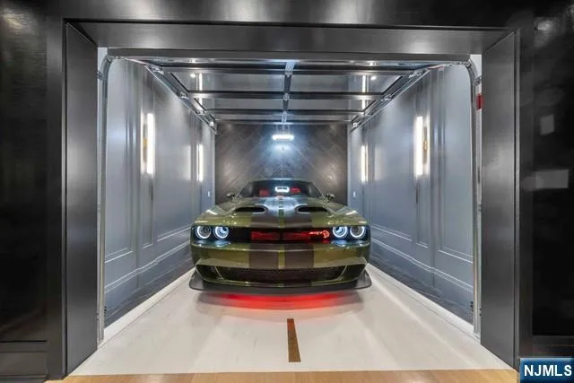 a room with gym equipment