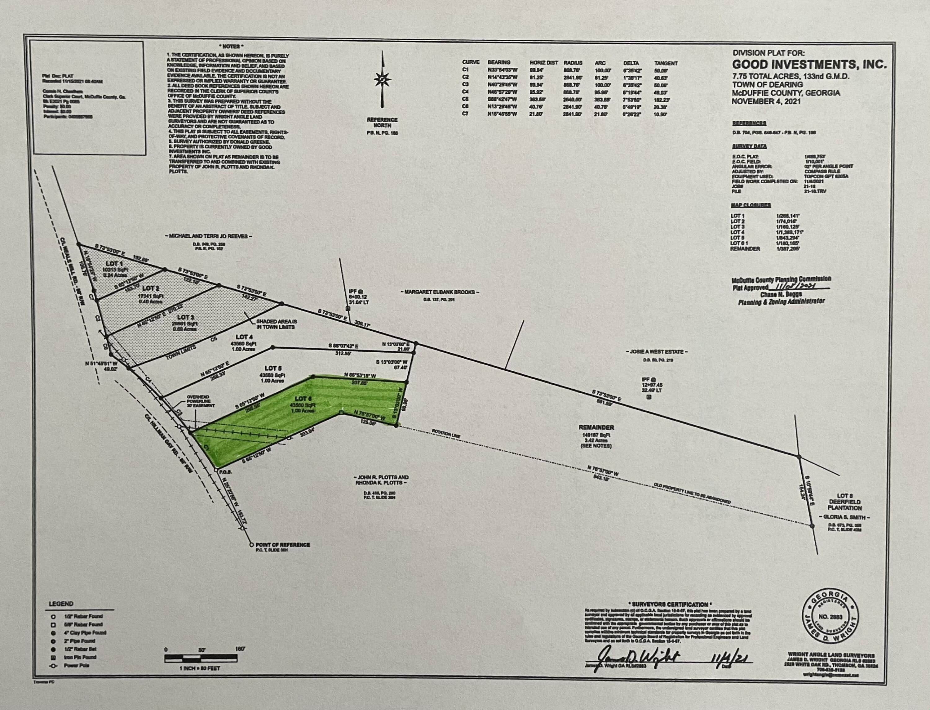 3526 Hillman Gay Road Dearing, GA 30808 - Photo 16 of 35 Plat for 3526 Hillman Gay Road