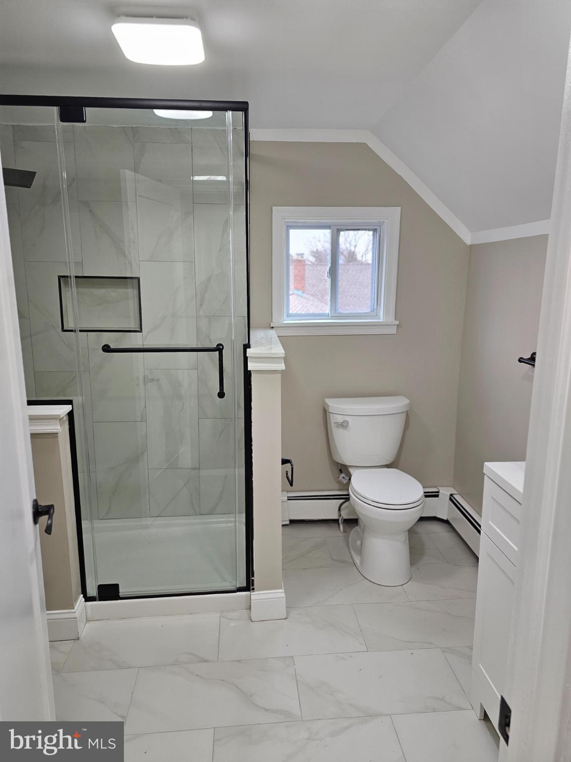 65 Silverspruce Road Levittown, PA 19056 - Photo 20 of 24 Modern 2nd floor bath with sleek design elements.