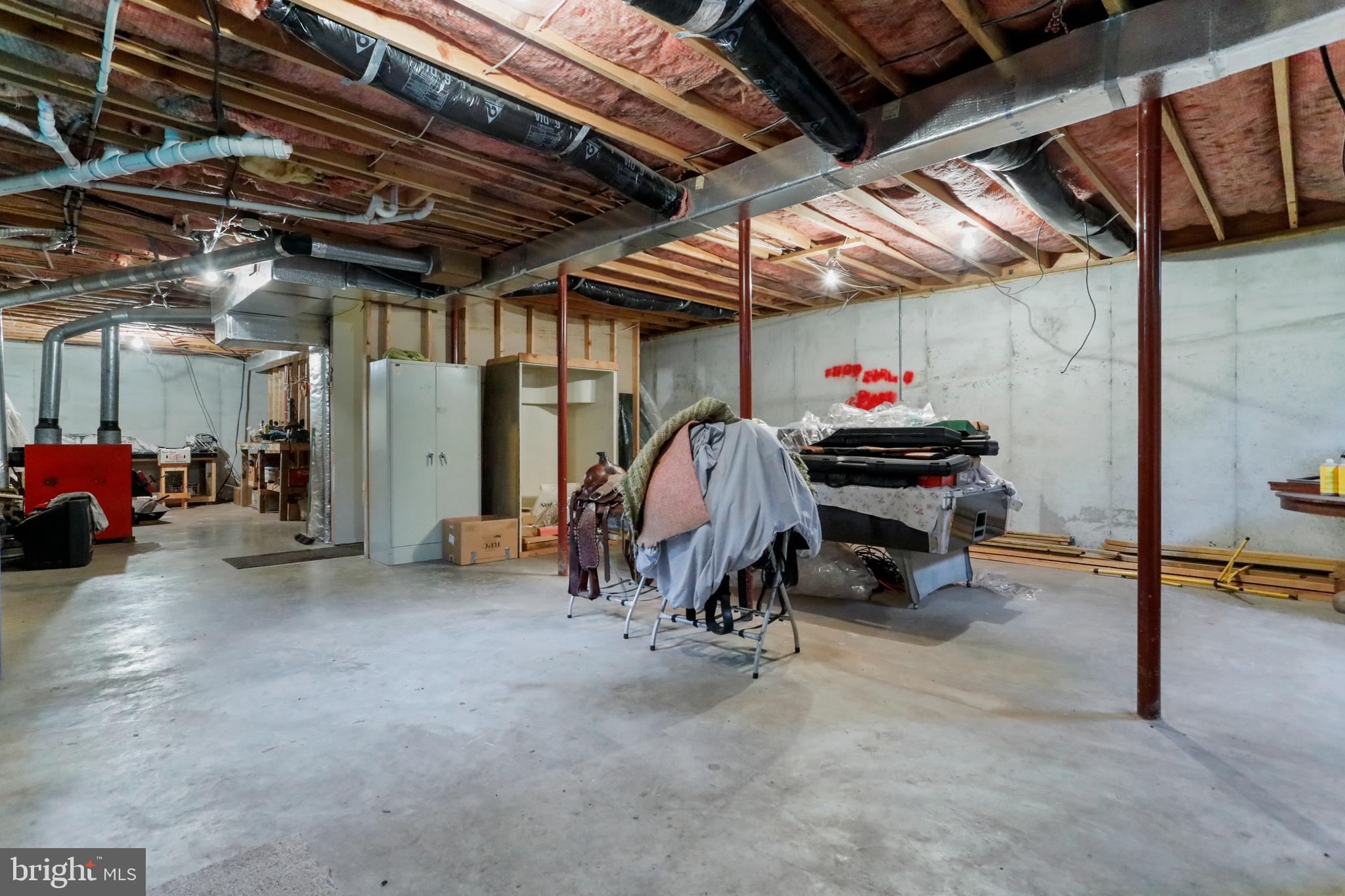 1447 Hoffmaster Road Knoxville, MD 21758 - Photo 33 of 36 Basement with 9 foot ceilings and room for rooms