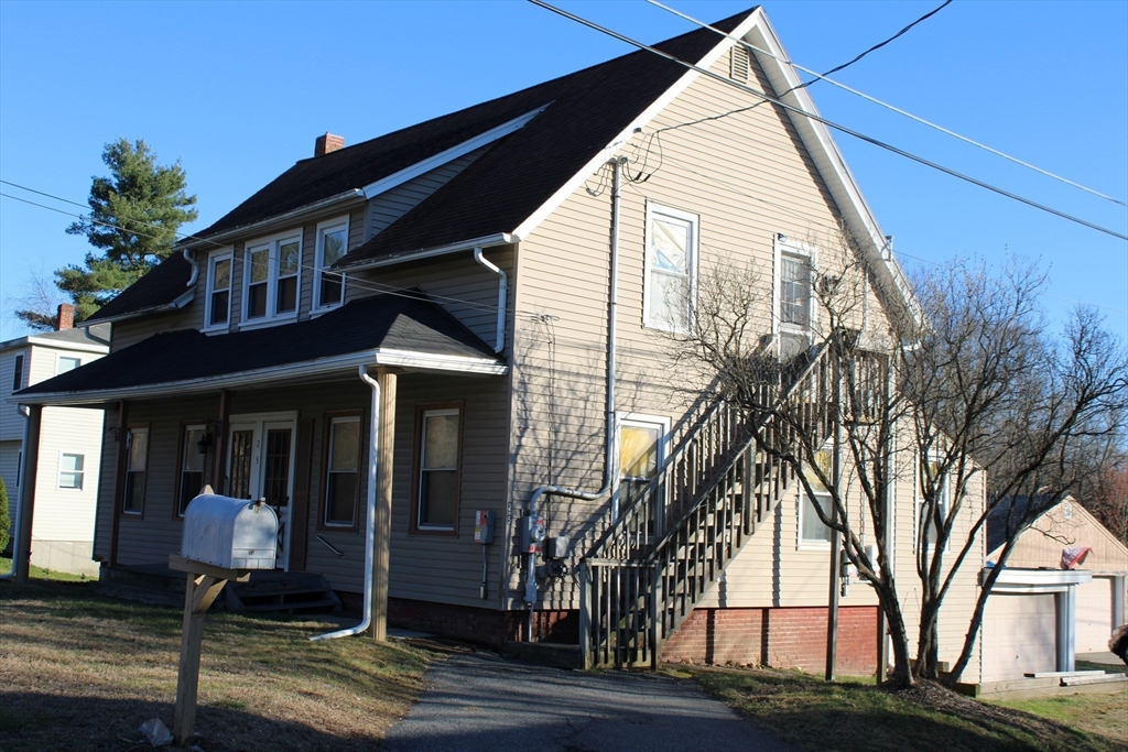 a view of a house with a patio