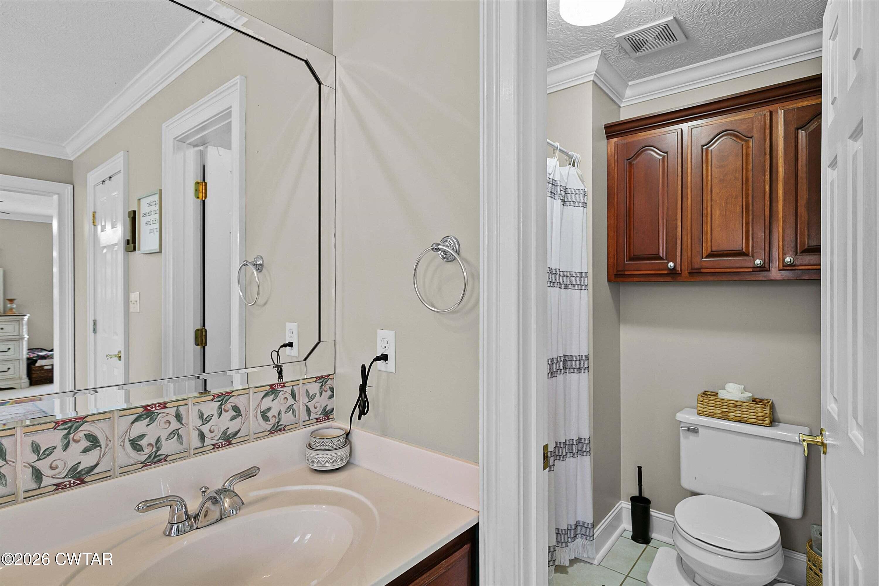 255 Oak Ridge Drive Henderson, TN 38340 - Photo 16 of 23 a bathroom with a toilet sink shower and mirror