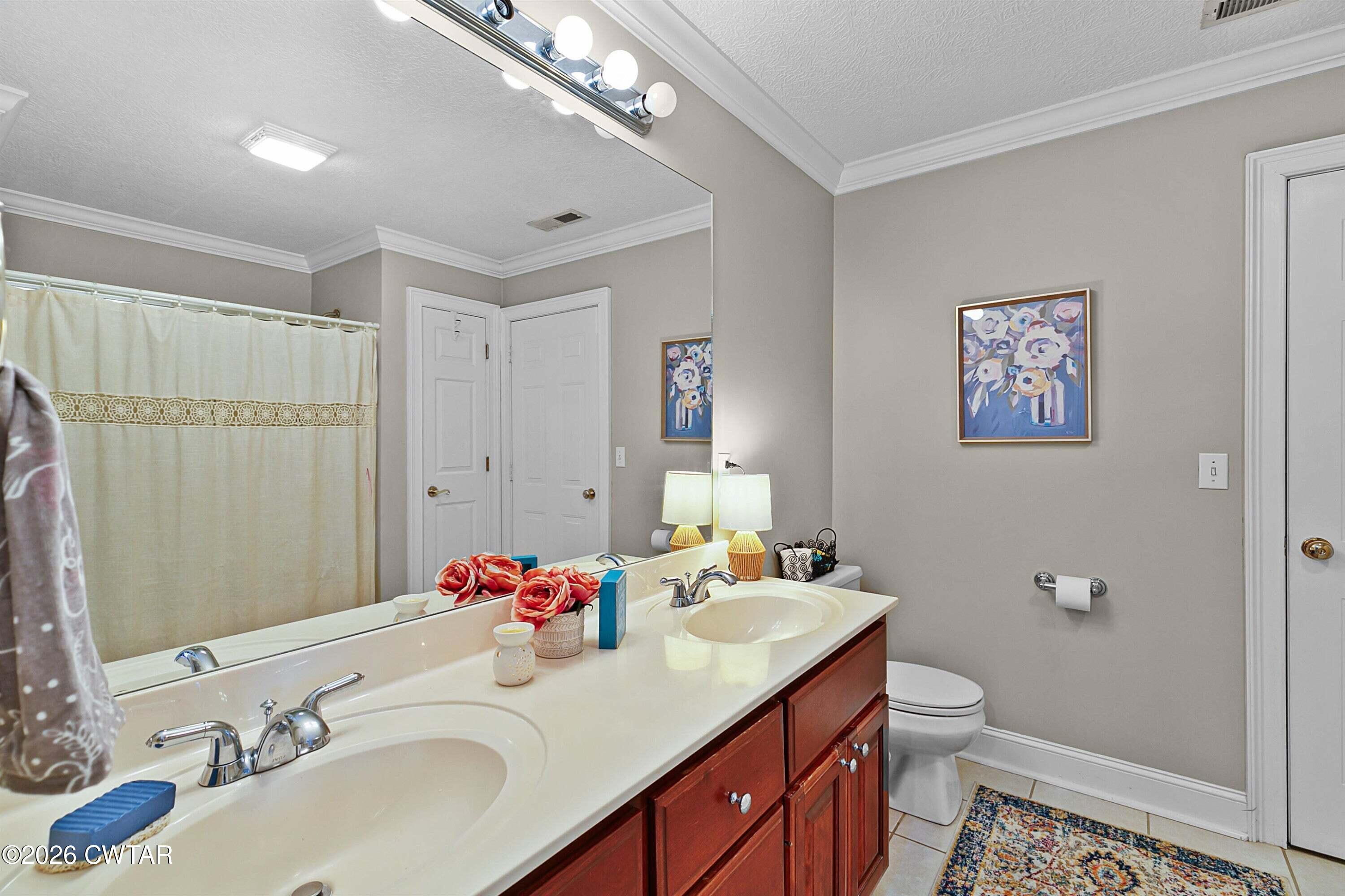 255 Oak Ridge Drive Henderson, TN 38340 - Photo 20 of 23 a bathroom with a double vanity sink mirror and toilet