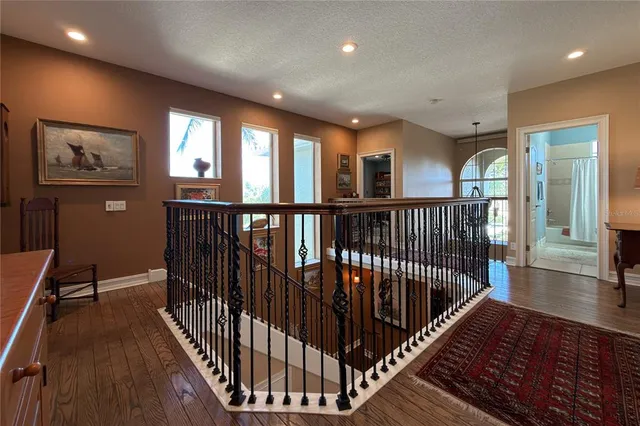 a view of a backyard with plants and a garden