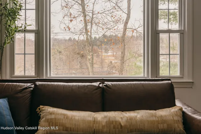 a view of a couch in window