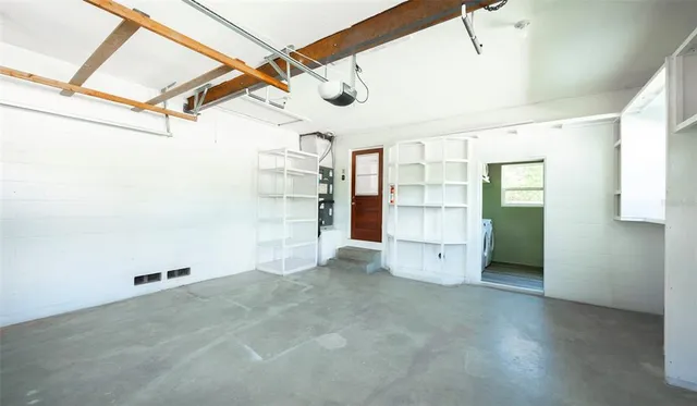 a view of washer and dryer with a washer dryer